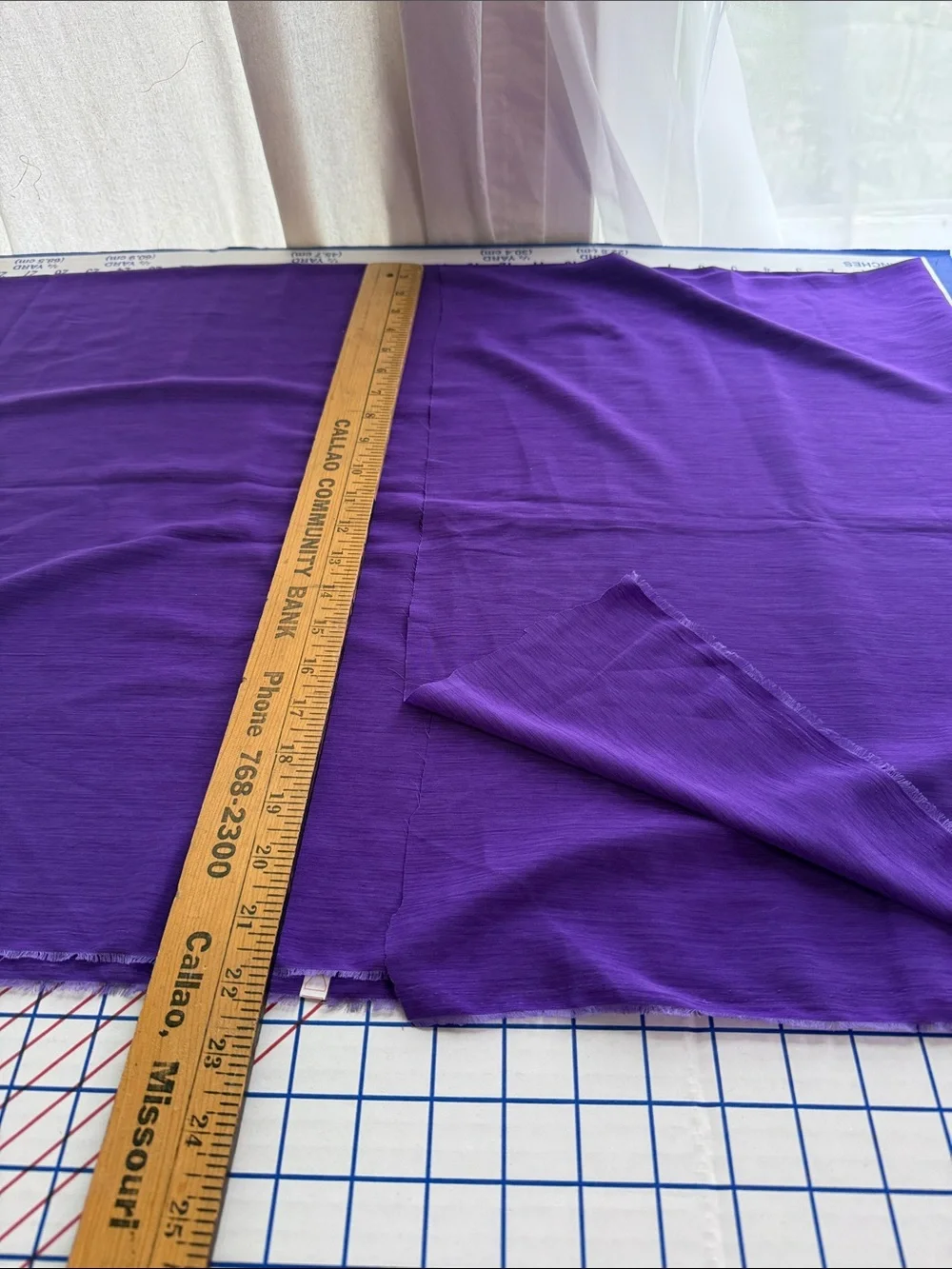 Vintage Purple Iridescent Slinky Dress Fabric Silk Look 2.5 Yards x 44